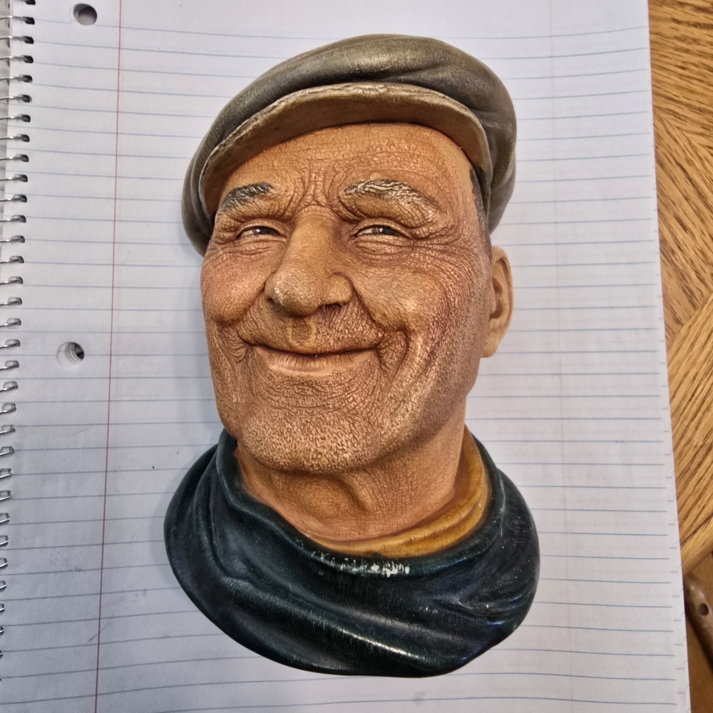 Vintage 1984 Legend Chalkware The Ferryman Head 6" Authentic